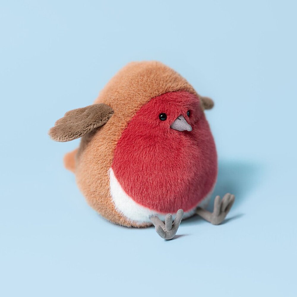 Jellycat Plum ROBIN authentic US seller in-hand HTF out of stock fat red brown - Picture 4 of 10